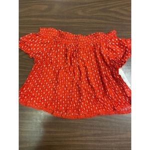 NWT Rewind off the shoulder red floral top sz: XL